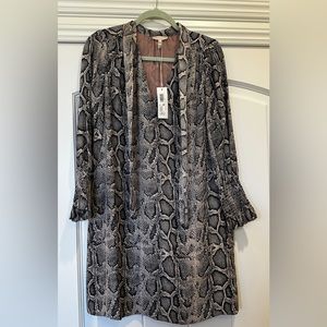 Snakeskin Rebecca Taylor Long Sleeve Dress